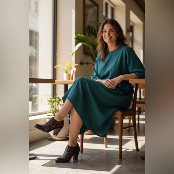 L’Artiste by Spring Step Brilliance Pump multi color leather woven unique - Picture 7 of 16